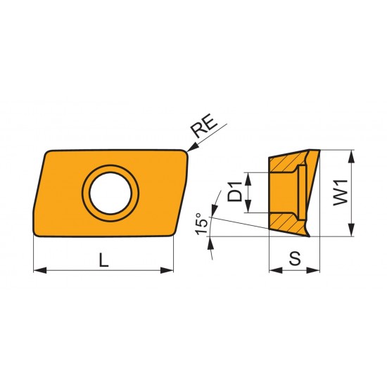 ADEX 160604FR-FA:HF7 Milling Insert - Square Shoulder