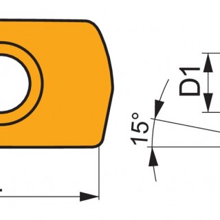 ADEX 160612SR-HF2:M8310 Milling Insert - High Feed