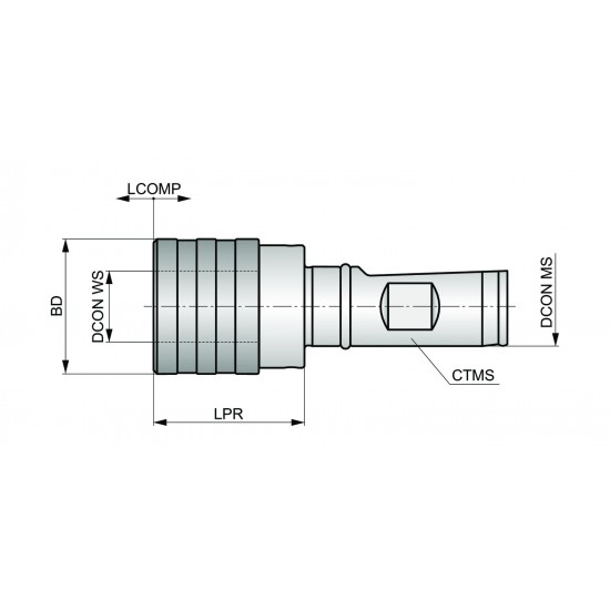 AW.20-QTCC.M3.M14 Adaptors with Weldon Shank - Quick-Change Tapping Chucks with Compensation