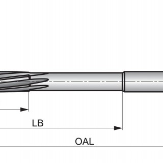 B4001.0 Machine Reamer Extremely unequal spacing