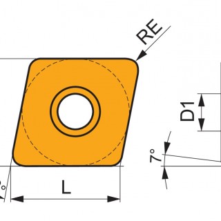 CCMX 060304S-TS1:M8330 Disc Mill Insert - Slotting