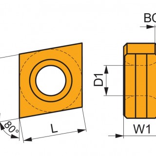 CNHQ 1005AZTN:M8330 Disc Mill Insert - Slotting