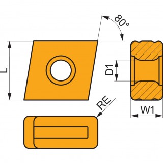CNM 563:M8340 Milling Insert - Plunging
