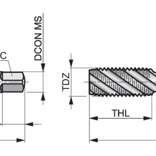 E013M10X1.0 MF Machine Tap Spiral Flute 45°
