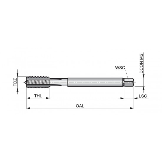 E268M45X1.5 MF Machine Tap Straight Flute