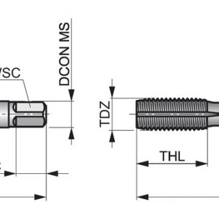 E2861/2 UNF Machine Forming Tap, Oil Grooves