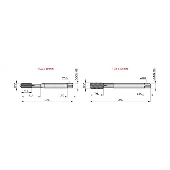 E294M10 M Machine Forming Tap, Oil Grooves