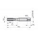 E504M6NO3 HSS Straight Flute Hand Tap with TiN Coating, Metric, ISO Standard