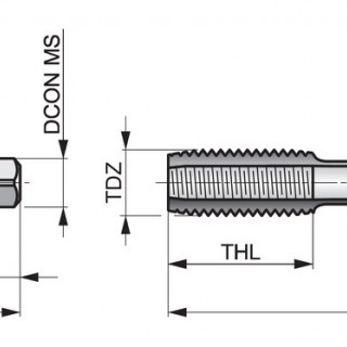 E5249/16NO1 HSS Straight Flute Hand Tap, UNF, ISO Standard