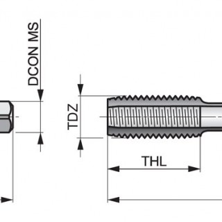 E5361/2NO3 HSS Straight Flute Hand Tap, BSF, ISO Standard