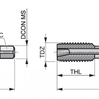 E5391/2 BSF Machine Tap Spiral Point