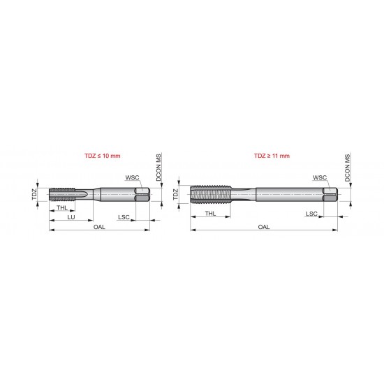 E559M8X1.0NO9 Set of 2 Straight Flute Serial Hand Taps, ISO Standard, Metric-fine