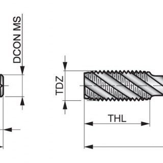 E621M10 EGM Machine Tap Spiral Flute 40°