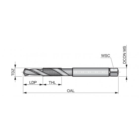 E65110-24 UNC Combi Taps Spiral Flute 30°