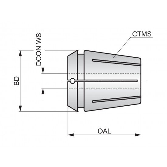 ER16.C.05.S ER Sealed Collets for Cylindrical Shank