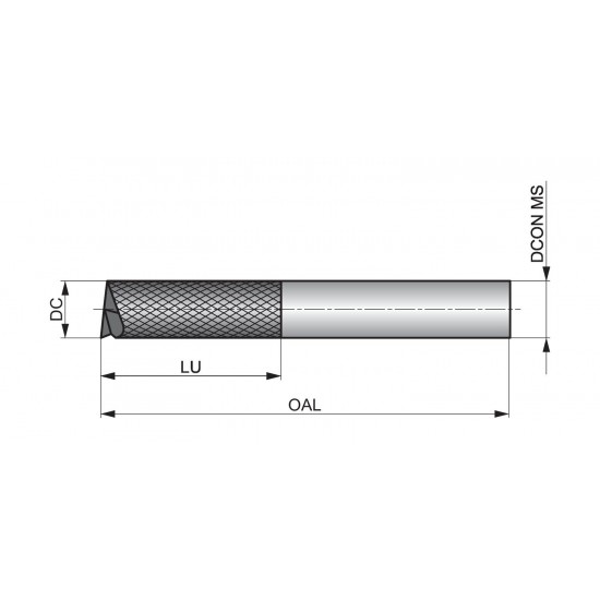 FGR-02C FGR-C Diamond Cut Router - End Mill Cut