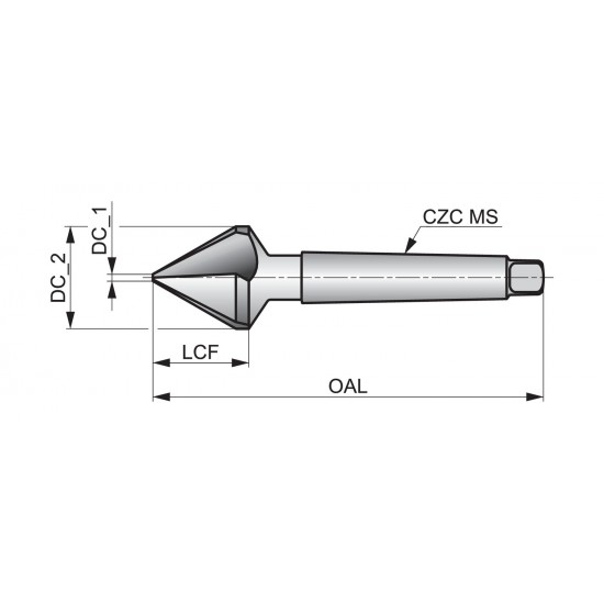 G13731.5 Morse Taper Shank Countersink - 60°