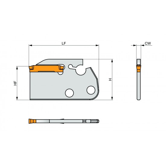 GL6-S29CBS Grooving and Parting-off Blade for GL Inserts, for MS-EN Tool Holder