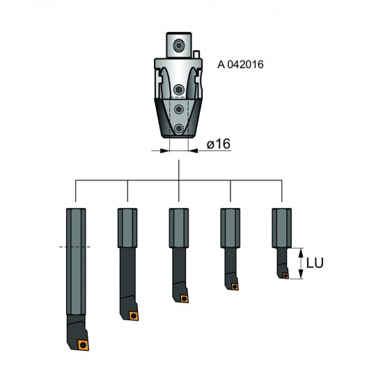 S08/16 SCLCR 06 Boring System - Boring Bar ISO S