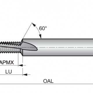 J20011.6X2.0 M Thread Mill Spiral Flute 10°