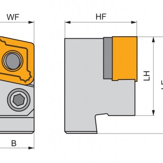 KTP-CFNL 1911 Turning Cartridge - Railway Wheel Reprofiling