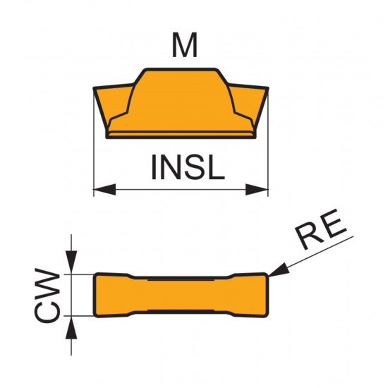 LCMF 031602-M:T8330 Turning Insert - Parting and Grooving