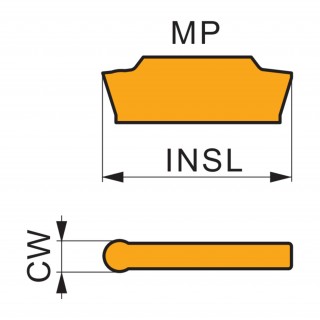 LCMR 0316MO-MP:T8330 Turning Insert - Parting and Grooving