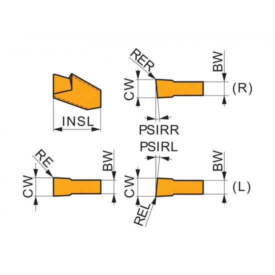 LFUX 050802TN:T8330 Turning Insert - Parting and Grooving