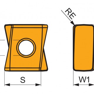 LNEX 121020SR-M:M8330 Milling Insert - Square Shoulder