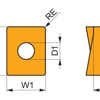 LNGU 120525ER-M:M8330 Milling Insert - Square Shoulder