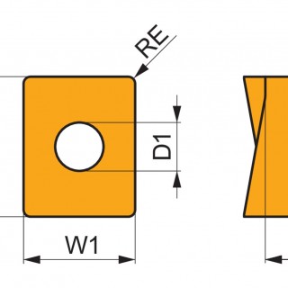 LNGU 160708FR-FA:HF7 Milling Insert - Square Shoulder