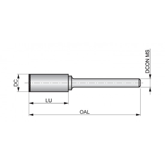 P1006.4 1st Stage Rotary Burr for Broken Bolt Removal, Cylinder with End Cut