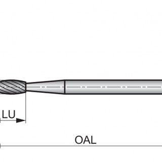 P5153.0X3.0 Rotary Burr - Flame