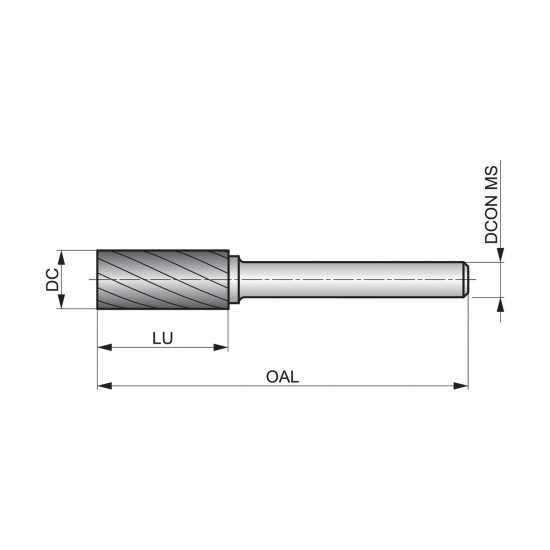 P6016.3X3.0 Rotary Burr - Cylinder without endcut