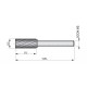 P70312.7X6.0 Rotary Burr - Cylinder with endcut