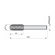 P8058.0X6.0 Rotary Burr - Ball Nosed Cylinder