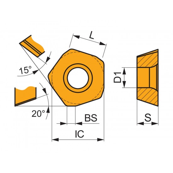 PDMX 0905ZESR-R:M8345 Milling Insert - High Feed