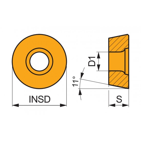 RPEW 1204MOSN:M8330 Milling Insert - Copy and Profile