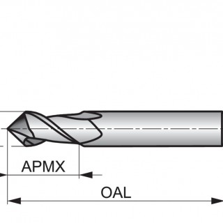 S74010.0 Chamfering End Mill - 90°