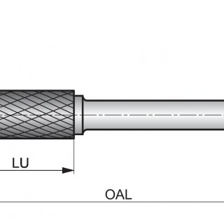 SC-02DC SC-DC Rotary Burr - Ball Nosed Cylinder