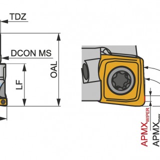 12A2R020M06-SCN05C-C Modular Head for Copy and Profile Milling