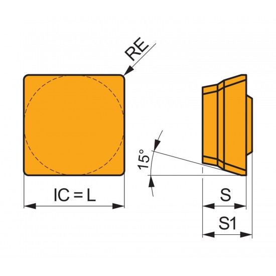 SDGX 120508EN-FM:M8330 Milling Insert - Square Shoulder