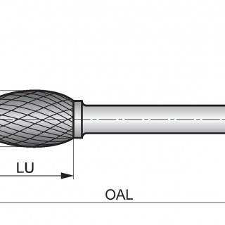 SE-30DC-X SE-DC Rotary Burr - Oval