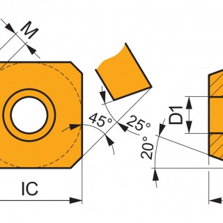 SEMT 09T3AFSN:M8340 Milling Insert - Face