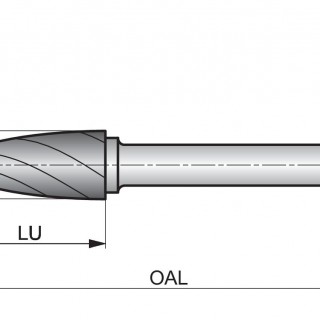 SF-50FM SF-FM Rotary Burr - Ball Nosed Tree
