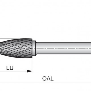 SG-02DC SG-DC Rotary Burr - Pointed Tree