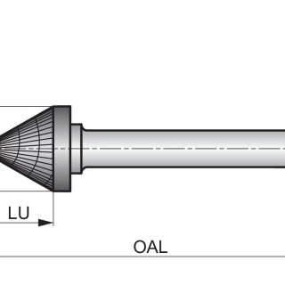 SJ-50DC SJ-DC Rotary Burr - 60° Countersink