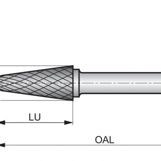 SL-02DC SL-DC Rotary Burr - Ball Nosed Cone