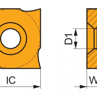 SNHQ 1102AZTN:M8330 Disc Mill Insert - Slotting