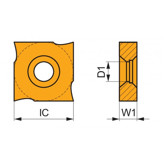 SNHQ 1103AZTN:M8330 Disc Mill Insert - Slotting